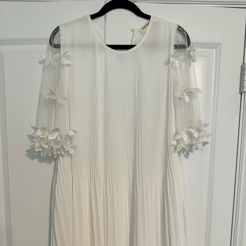 White Pleated Dress